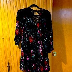 Black lace skater dress by Torrid size 10